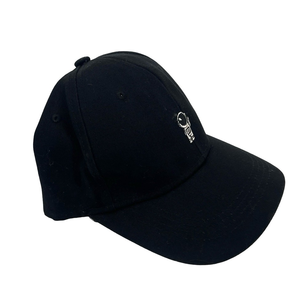 Astronaut Embroidered Hat Black Dad Cap Space NASA Style Adjustable Strapback - Picture 3 of 5